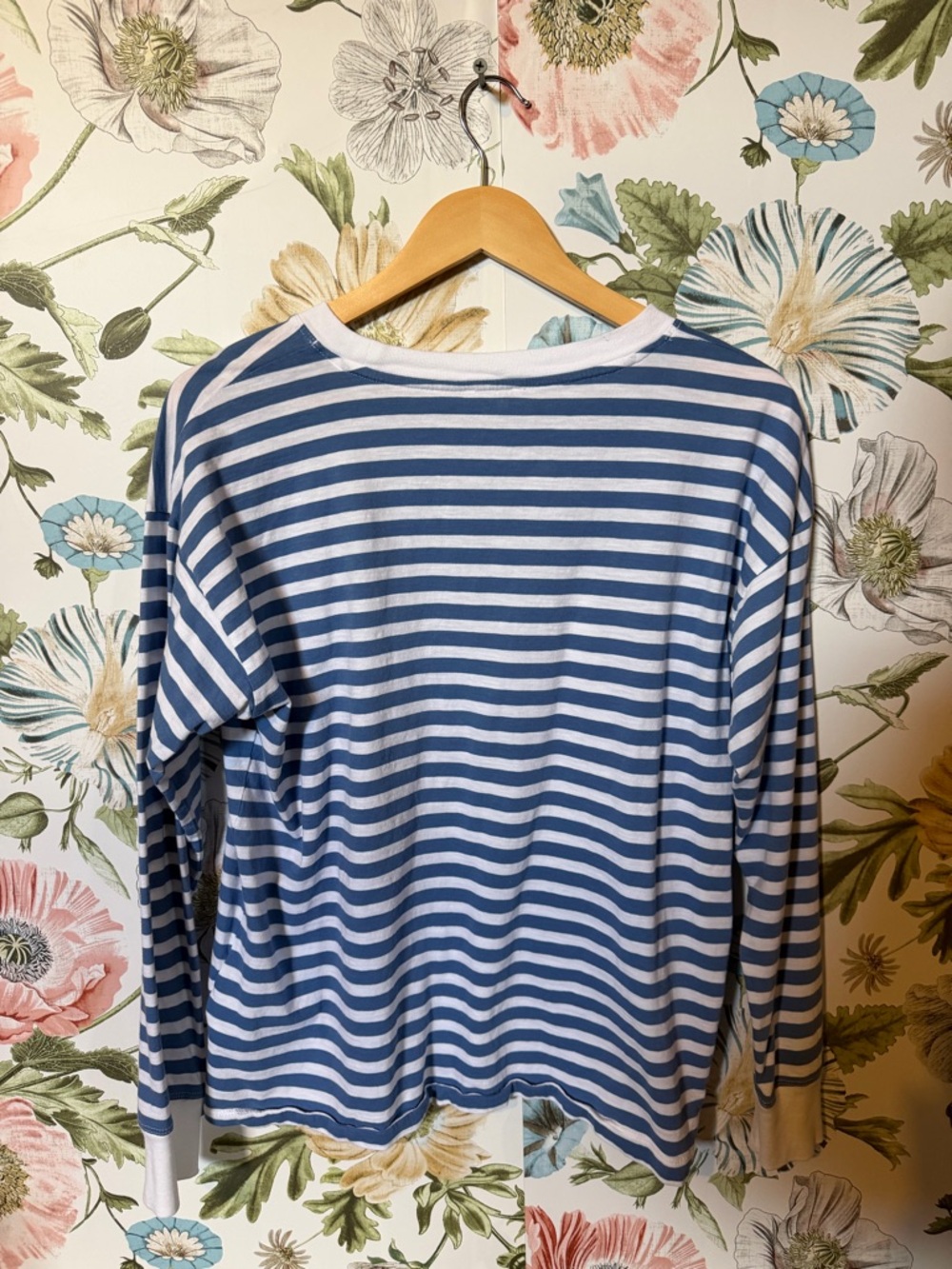 J.Crew Blue & White Striped Long Sleeve – Size M - Picture 3 of 3